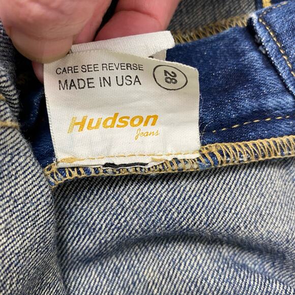 Hudson Retro Boho Sailor Flare Trouser Jeans Size 28/6 Patch Pockets - Picture 7 of 8